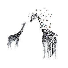 Sticker decorativ, Girafe, 130 cm, 747STK