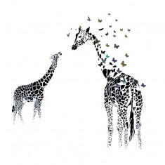 Sticker decorativ, Girafe, 130 cm, 747STK