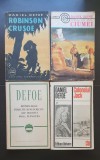 4 x DANIEL DEFOE: Robinson Crusoe *Jurnal ciumei *Moll Flanders *Colonelul Jack