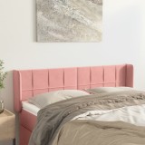 Cumpara ieftin Tăblie de pat cu aripioare roz 147x16x78/88 cm catifea