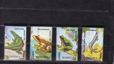 ROMANIA 2003 LP 1618 REPTILE SI AMFIBIENI SERIE MNH foto