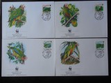 Cayman-WWF,FDC Papagali-set complet