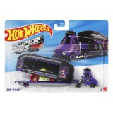 Set camion cu masina Hot Wheels Super Rigs Dine N Dash, 3+ ani