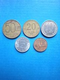 Lot 5 Monede Rom&acirc;nia anul 1992