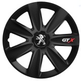 Cumpara ieftin Set 4 Capace Roti GTX Carbon Negru R15, Pentru Peugeot, Autohelix MSA