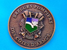 Placheta Pompieri-Rara!-70 mm.