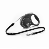 Flexi Black Design, S Cord, lesa retractabila, 5m, gri