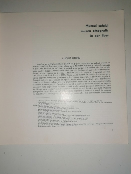 RARA - CARTICICA MUZEUL SATULUI - MUZEU ETNOGRAFIC - GH FOCSA -BUCURESTI 1966