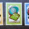 Congo 1962 insecte ț&acirc;nțari , fauna, malaria, OMS SERIE NESTAMPILATA