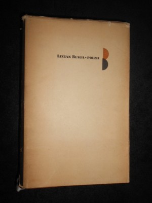 Lucian Blaga - Poezii (1967, editie bibliofila pe hartie speciala tip A vargata) foto