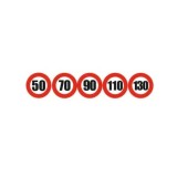 Set Sticker limita viteza 50Km/H 70Km/H 90Km/H 110Km/H 130Km/H