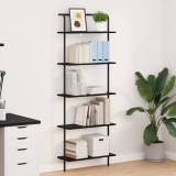VidaXL Raft pentru cărți Stejar negru 60 x 24 x 168 cm Lemn compozit