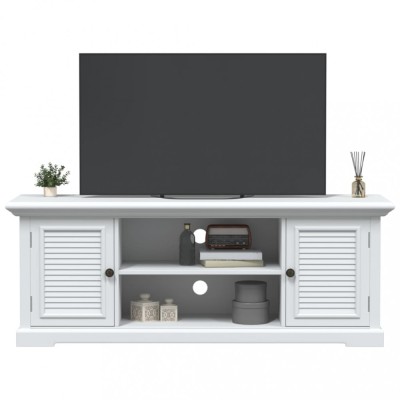 Gossi dulap tv, alb, 110x30x41 cm, lemn prelucrat foto
