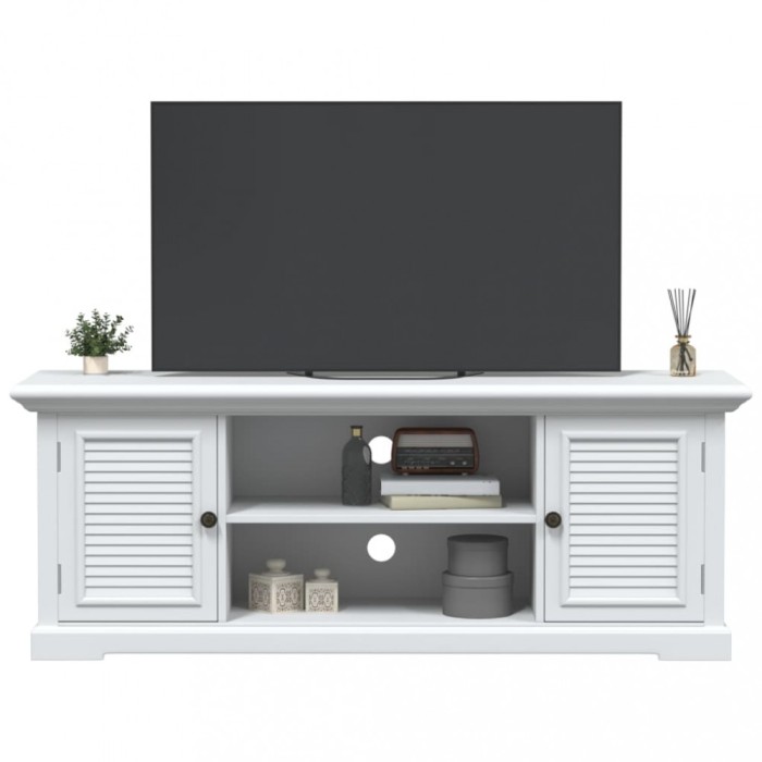 Gossi dulap tv, alb, 110x30x41 cm, lemn prelucrat