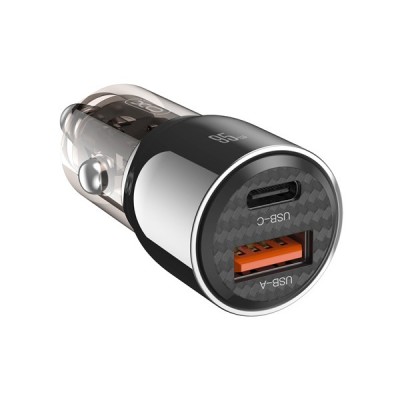 Incarcator Auto XO Design CC58, 95W, 3.25A, 1 x USB-A - 1 x USB-C, Negru foto