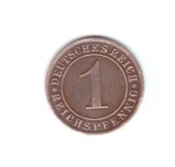 Moneda Germania 1 pfennig 1929 F, stare foarte buna, curata