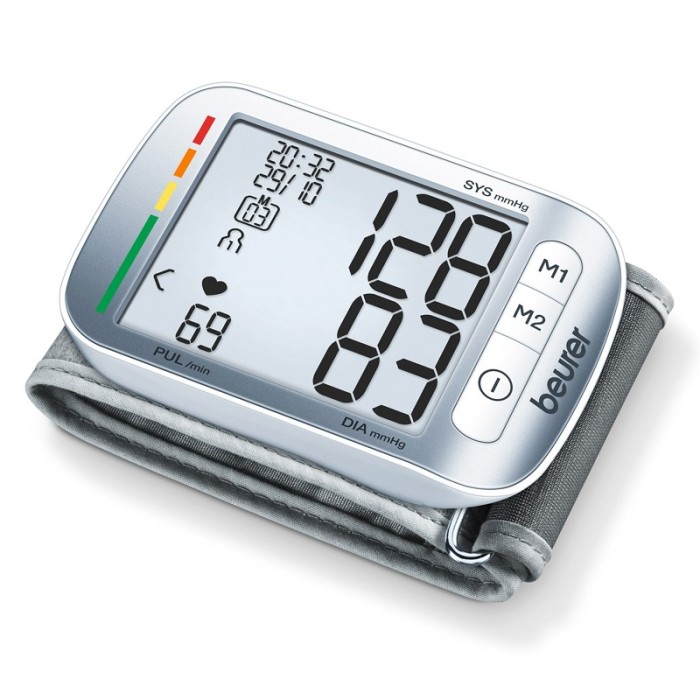 Tensiometru de incheietura BC50 Beurer, extra slim, Argintiu Tensiometru de incheietura BC50 Beurer, extra slim, Argintiu