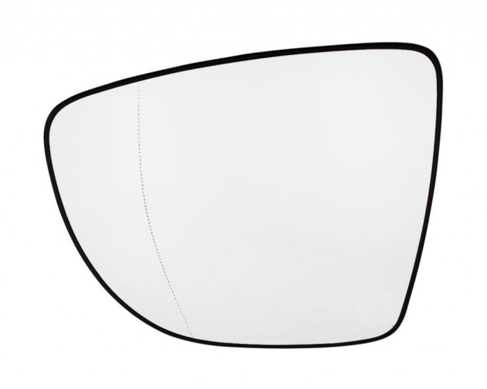 Geam oglinda Renault Captur, 03.2013-02.2020, Renault Clio IV, 10.2012-12.2019, Clio V, 08.2019-06.2023;, partea Stanga, culoare sticla crom , sticla