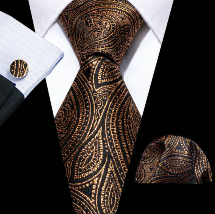 Set cravata + batista + butoni - matase - model 490