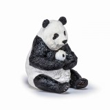 Papo Figurina Urs Panda Sezand Cu Pui In Brate