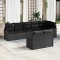 vidaXL Set de canapele pentru grădină cu pernă 8 pcs Negru Rattan poli 3345753