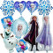 Set decorativ din 10 baloane de folie ideal pentru petrecerea aniversara a fetitelor, regatul de gheata