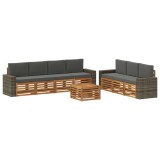 vidaXL Seturi de canapele cu pernă 8 pcs Lemn Solid de Acacia 3384128