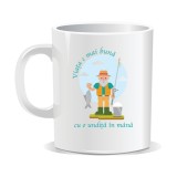 Cana alba personalizata, Viata e mai buna cu o undita in mana, INOVATIX&reg;. 330 ml, Oem