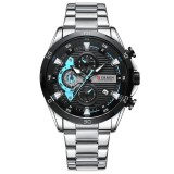 Ceas barbatesc de mana Curren Elegant Luxury Fashion Cronograf Quartz Data Analog Casual