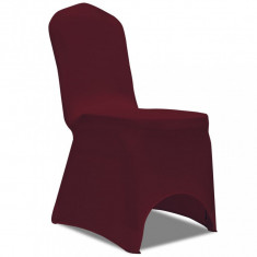 Husa de scaun elastica, 50 buc., rosu bordo foto