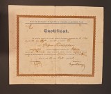 diploma / certificat pompieri medalie de bronz
