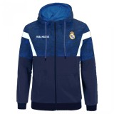 Real Madrid hanorac de bărbați cu glugă No17 Zip navy - S