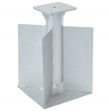 Cumpara ieftin Suport umbrelă &icirc;n păm&acirc;nt, argintiu, 27,5x27,5x45 cm, oțel