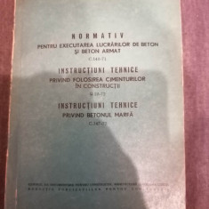 Normativ pentru executarea lucrarilor de beton si beton armat 1971