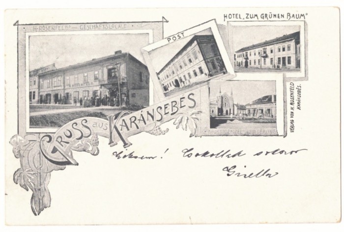 1978 - CARANSEBES, Synagogue, Litho, Romania - old postcard - used - 1899