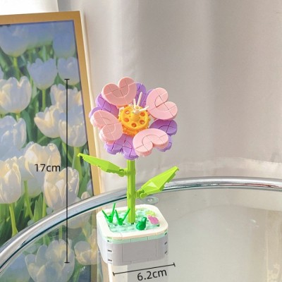 Set de Constructie Floare in Ghiveci, 4 Ani, Ornament Creativ, 17x6.2 cm, Multicolor foto