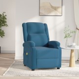 VidaXL Fotoliu de masaj electric, albastru, catifea