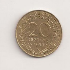 Moneda Franta - 20 Centimes 1988 v2