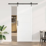 Ușa glisantă cu set de accesorii alb 93x232 cm Lemn Masiv Pin