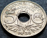 Cumpara ieftin Moneda istorica 5 CENTIMES - FRANTA, anul 1938 *cod 3789 - RARA in stare A.UNC!, Europa