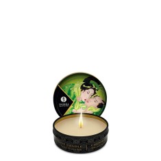 Shunga Candle Green Tea - Lum&acirc;nare pentru Masaj cu Aromă de Ceai Verde, 30 ml