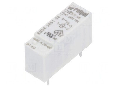 Releu electromagnetic SPST-NC 12VDC 8A foto