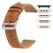 Curea piele, compatibila cu Apple Watch 9|8|7|6|5|4|3|2|1 Series, 49mm|45mm|44mm|42mm, Camel Brown