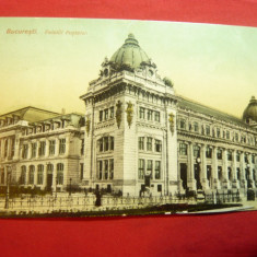 Ilustrata Bucuresti - Palatul Postelor inc.sec.XX , color