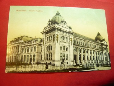 Ilustrata Bucuresti - Palatul Postelor inc.sec.XX , color foto