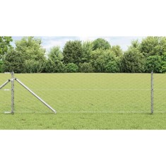 vidaXL &Icirc;ngrădire cu st&acirc;lpi Argintiu 0.6 x 100 m otel acoperit cu PVC 3353443