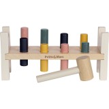 Petite&amp;Mars Big Bang Wood of Mars joc interactiv de lovit cu ciocanul din lemn 12 m+ 1 buc