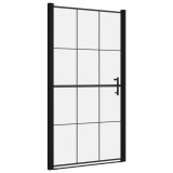 Usa de dus, negru, 100 x 178 cm, sticla securizata