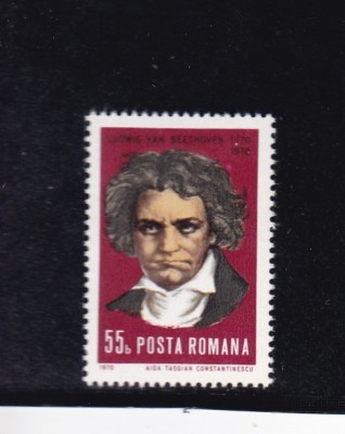 ROMANIA 1970 LP 748 - 200 DE ANI DE LA NASTEREA LUI L.VAN BEETHOVEN MNH foto