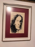 Grafica &icirc;n tuș de artistul contemporan Manuel Mănăstireanu, lucrare de catalog, Portrete, Cerneala, Altul